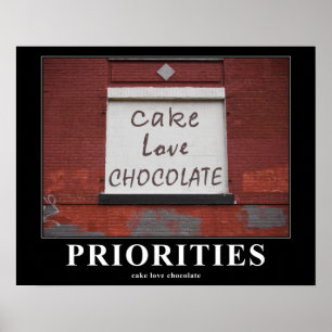 Kuchen-Liebe-SchokoladeGraffiti motivierend 16x20 Poster