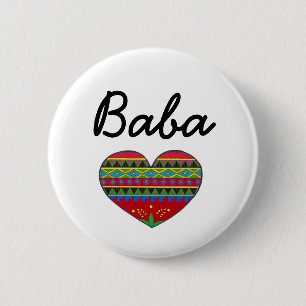 Kuchen-Liebe-ukrainische Volkskunst Button