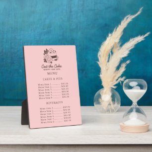 Kuchen-Logo-Bäckerei-Geschäft-Preismenu Fotoplatte