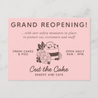 Kuchen-Logo-Bäckerei-Geschäft Wiedereröffnung