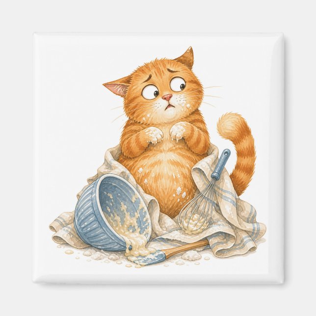 Küchen-Lustiger-Katzen-Magnet  Magnet (Vorne)