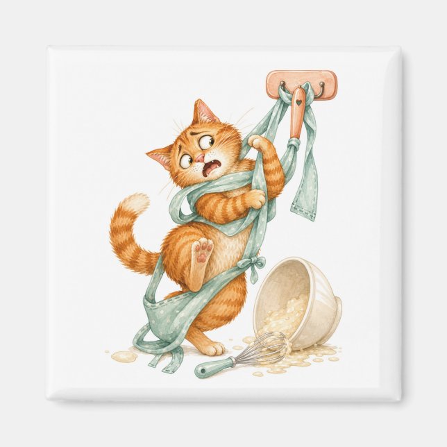 Küchen-Lustiger-Katzen-Magnet  Magnet (Vorne)
