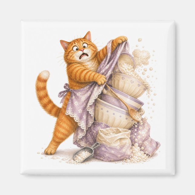 Küchen-Lustiger-Katzen-Magnet  Magnet (Vorne)