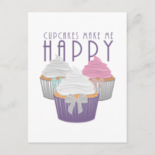 Kuchen machen mich glücklich postkarte