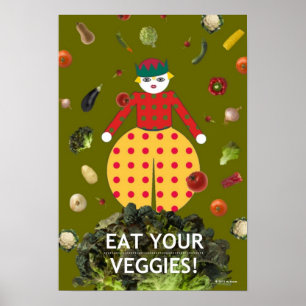 Küchen Martzkin "IHRE VEGGIEN ESSEN!" Poster