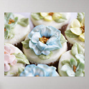 Kuchen mit Blume vereist Poster