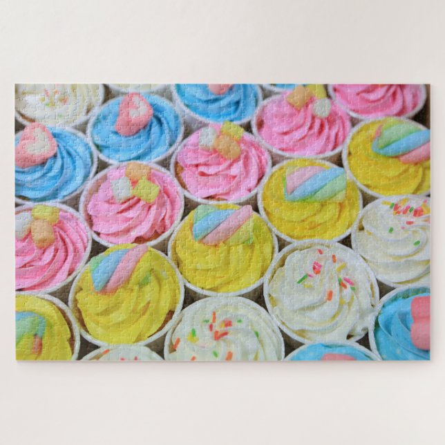Kuchen mit Pastell-Zuckerguss Puzzle (Horizontal)