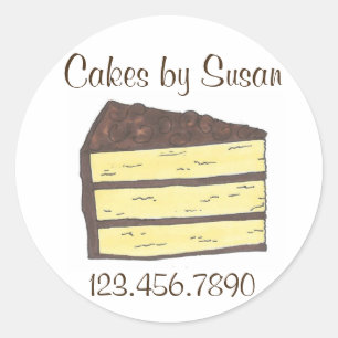 Kuchen mit Personalisierten Backwaren Backaufklebe Runder Aufkleber