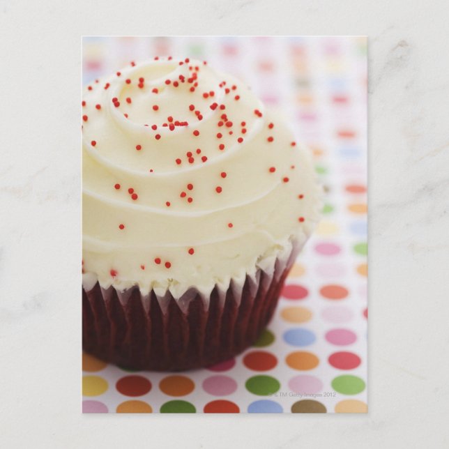 Kuchen mit Sprinklen Postkarte (Vorderseite)