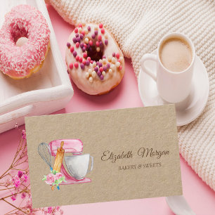 Kuchen Mixer Blumen Schneebesen, Nudelholz Bäckere Visitenkarte