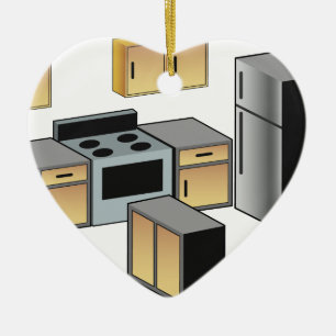 Küchen-Möbel und Geräte Keramik Ornament