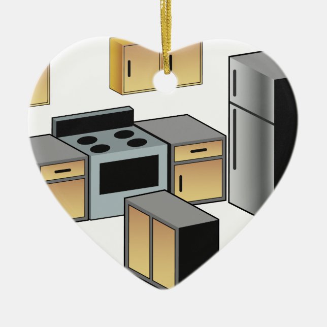 Küchen-Möbel und Geräte Keramik Ornament (Vorne)