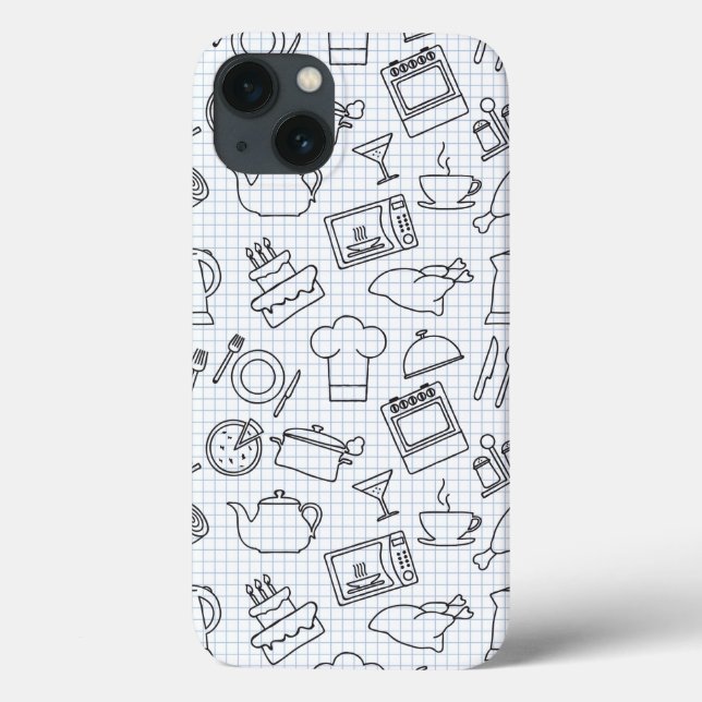 Küchen-Muster 4 Case-Mate iPhone Hülle (Rückseite)