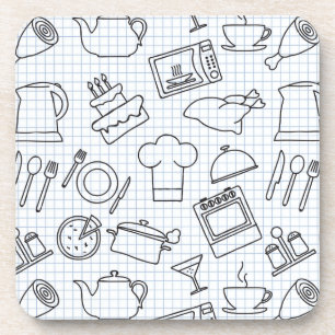 Küchen-Muster 4 Getränkeuntersetzer