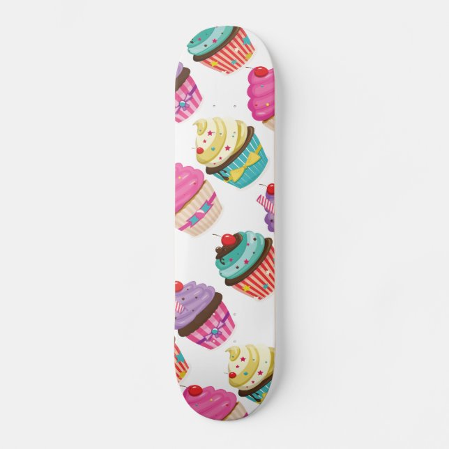 Kuchen-Muster-Skateboard Skateboard (Vorderseite)