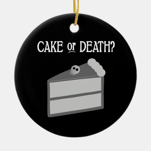 Kuchen oder Tod? Keramikornament (Vorne)