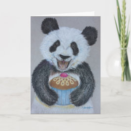 Kuchen-Panda-Geburtstags-Karte Karte