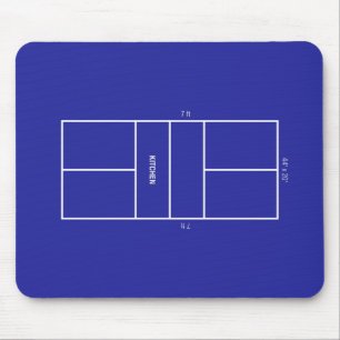 Küchen-Pickleball-Court-Diagramm Mousepad
