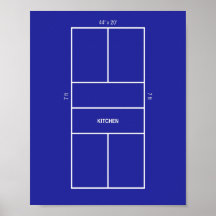 Küchen-Pickleball-Platz-Diagramm
