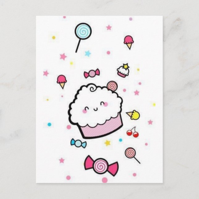 Kuchen Postkarte (Vorderseite)