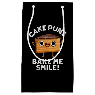 Kuchen Puns Bake Me Lächeln Funny Backpuffer Dark  Kleine Geschenktüte