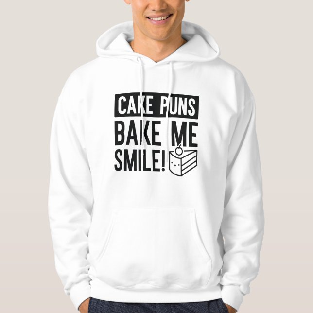 Kuchen Puns machen mich lächeln Hoodie (Vorderseite)