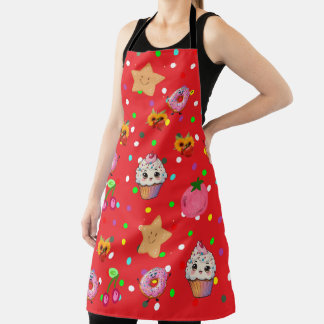 Küchen-Schürze mit All-Over-Druck Schürze
