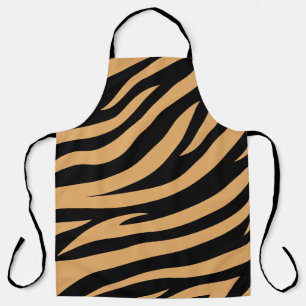 Küchen-Schürze mit auffälligem Zebrafell-Tierdruck Schürze