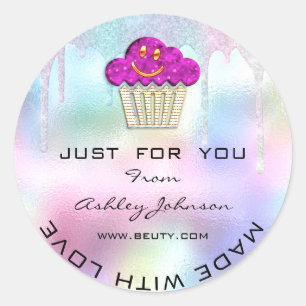 Kuchen Selbstgebackene Bäckerei Süßigkeiten Muffin Runder Aufkleber