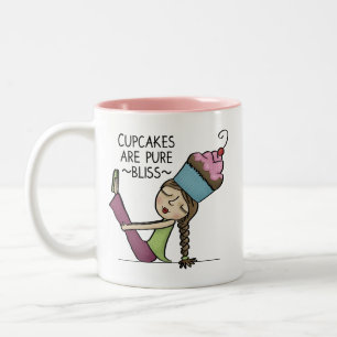 Kuchen sind reine Blicke Zweifarbige Tasse
