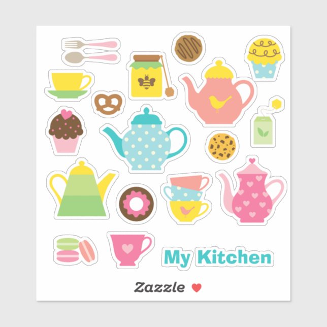Küchen-Sticker-Set Aufkleber (Blatt)