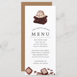 Kuchen Themenmenü Menükarte