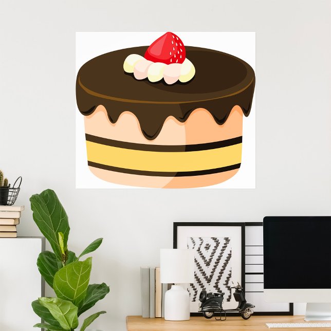 Kuchen und Erdbeere Poster (Von Creator hochgeladen)
