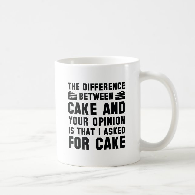Kuchen und Ihre Meinung Kaffeetasse (Rechts)