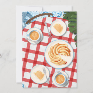 Kuchen und Kaffee für zwei Personen Dankeskarte