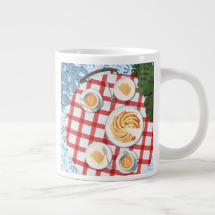 Kuchen und Kaffee für zwei Personen Jumbo-Tasse