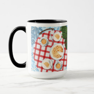 Kuchen und Kaffee für zwei Personen Tasse