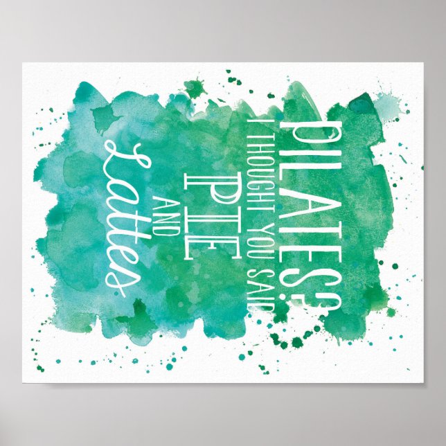 Kuchen und Latten - Aquamarin/grün Poster (Vorne)