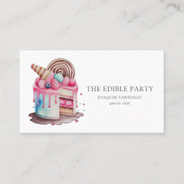 Kuchen und Nachspeisen Konditorei Koch Bäcker Aqua Visitenkarte