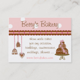 Kuchen-und Plätzchen-Bäckerei-Visitenkarte Visitenkarte