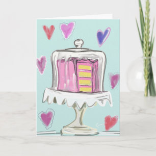 Kuchen unter Glas Karte