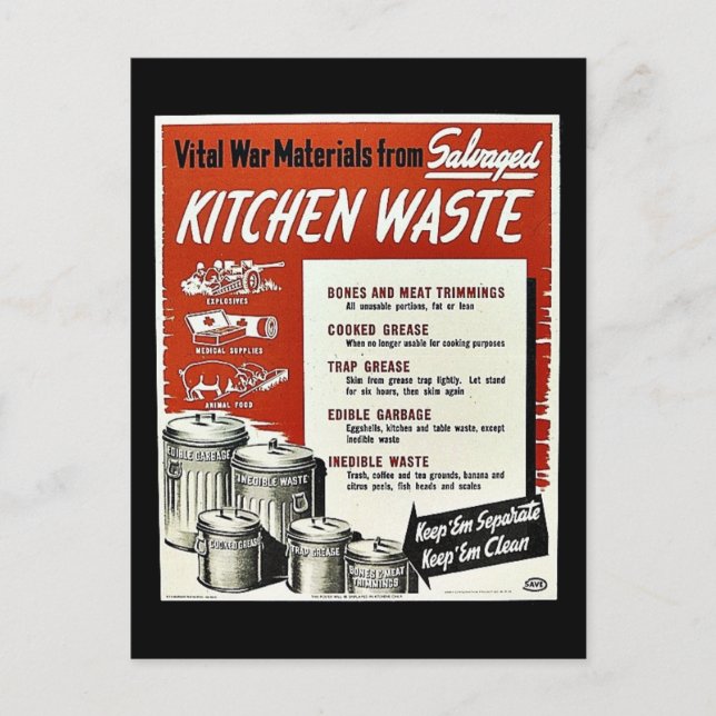 Küchenabfall Postkarte (Vorderseite)