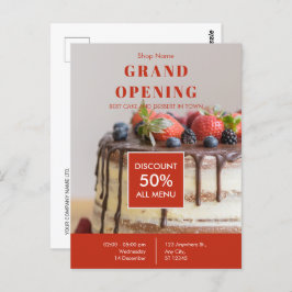 Kuchenbackerei Kleines Unternehmen Große Eröffnung Postkarte