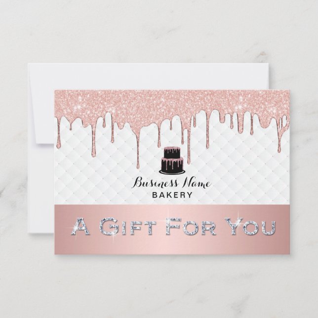 Kuchenbackerei Rose Gold Tropfen Konditorei Koch (Vorderseite)