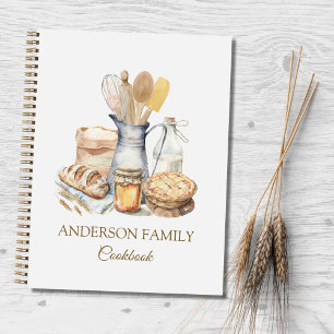 Küchenbackutensilien Familienrezept Kochbuch Notizbuch