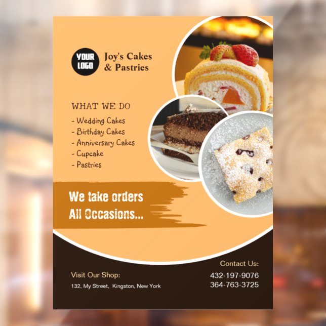 Kuchenbackwarenfenster Klammern Fensteraufkleber (Blatt 2)