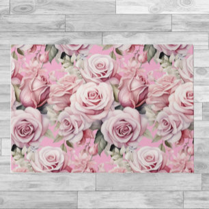 Küchenbodenmatte - Rosa Rosen Fußmatte