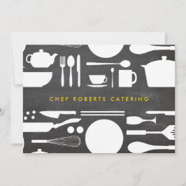 KüchenCollage auf Chalkboard Hintergrundnotecard Mitteilungskarte