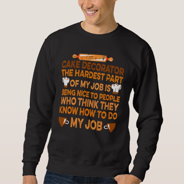 Kuchendekorator Koch Baker 2 Sweatshirt (Vorderseite)