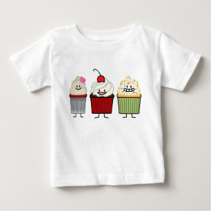 Kuchenfamilienzuckerglasur besprüht baby t-shirt